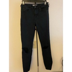 Distressed Knee Black Jeans